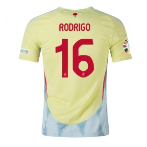 Fotbalové Dres Španělsko Rodri Hernandez #16 Venkovní Oblečení ME 2024 Krátký Rukáv